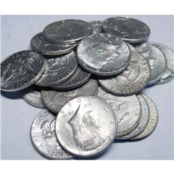 20 pcs Kennedy Half Dollars 1964 - 90%