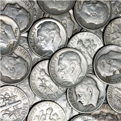 100 pcs. Roosevelt Dimes -90% Silver