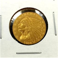 1914 $ 2.5 Gold Indian