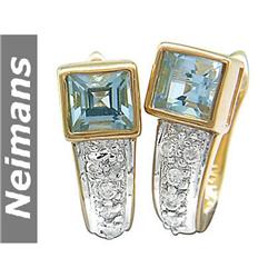 Gem Certified 1.25 ct Blue & White Sapphire Ring 14kt