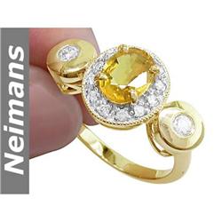 Certified 2.25 ct Pink Tourmaline & White Sapphire Ring