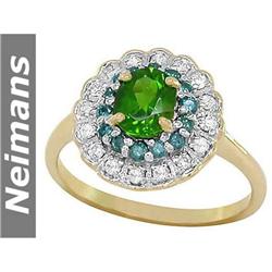 Certified Gem 2.75 ct Sapphire & VS Diamond Ring 14kt