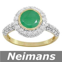 Gem Certified 2.00 ct Aquamarine & VS Diamond Ring 14kt