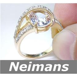 Fine Gem 3.00 ct Certified Sapphire & Diamond Ring 14kt