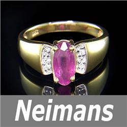 Gem 6.50 ct Certified Sapphire & Diamond Bracelet 14kt