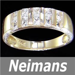 Neimans Gem 1.25 ct Peridot & Diamond Earrings 14k Gold