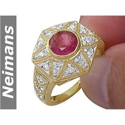 Vintage  6.50 ct Fine Certified Amethyst Ring 14kt Gold