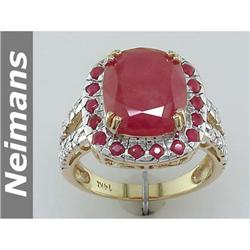 Certified 4.25 ct Emerald & Sapphire Pendant 14kt Gold