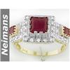 Image 1 : Gem 2.50 ct Emerald, Ruby, Sapphire & VS Diamond Ring
