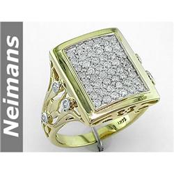 Vintage 4.00 ct Orange Sapphire & Diamond Ring 14K Gold