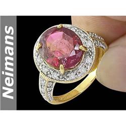 Men's 3.00 ct Gem Aquamarine & VS Diamond Ring 14K Gold