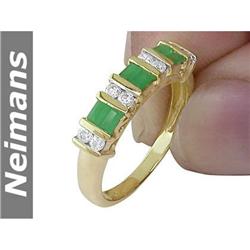 Certified 19.25 ct Green Gem Sapphire Bracelet 14K Gold