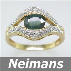 Gem Certified .75 ct Tanzanite & Diamond Ring 14kt Gold