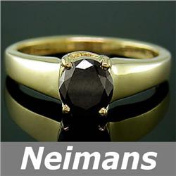 Certified 2.00 ct Black & VS White Diamond Pendant 14kt