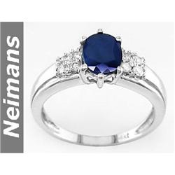 Certified 3.25 ct Violet Spinel & Sapphire Pendant 14kt