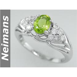 USGL Certified 3.25 ct Citrine & Sapphire Ring 14K Gold