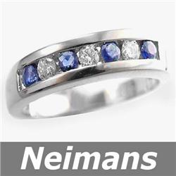 Certified 6.75ct Orange Sapphire & Diamond Bracelet 14K