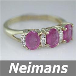 Antique 3.00 ct Orange Sapphire & Diamond Ring 14K Gold