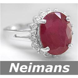 Antique 1.00 ct Tourmaline & Diamond Ring 14k Gold CERT