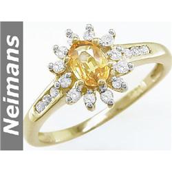 Certified .75 ct Sapphire & Diamond Engagement Ring 14k