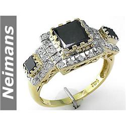 Vintage 1.25 ct Multi Sapphire & Diamond Ring 14kt Gold