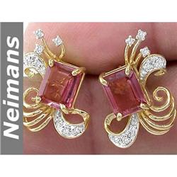 Certified Gem 4.25 ct Aquamarine & VS Diamond Ring 14kt