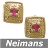 Image 1 : Neimans .25 ct Ruby Stud Earrings 14kt - USGL Certified