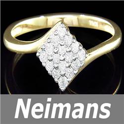 Neimans Certified .25 ct Diamond Cocktail Ring 14k Gold