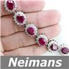 Image 1 : Neimans .75 ct Ruby & Diamond Ring 14kt Gold CERTIFIED