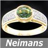 Image 1 : Neimans Certfied 1.00 ct Tourmaline & Diamond Ring 14kt