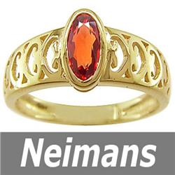 Neimans Certfied .75 ct Songea Sapphire Ring 14kt Gold