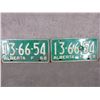 Image 1 : Set of 2 1968 Alberta Farm License Plates