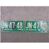 Image 1 : Set of 2 1968 Alberta License Plates