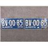 Image 1 : Set of 2 1970 Alberta License Plates