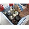 Image 2 : Tote of Various Lubes, Oil Cans & Other Items