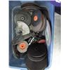 Image 1 : Tote with Grinding Wheels and Grinder Parts