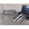 Image 1 : Metal Box, Cresent Wrench Pickle Wrench & Other Items