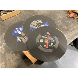 Lot of (3) 12" x 7/64" x 1" Cutting Wheels