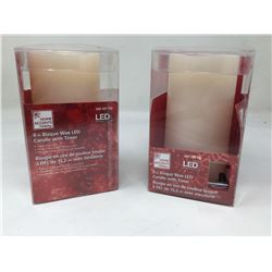 6in Bisque LED Candle with Timer (2)