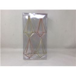 4 Piece Shatter Resistant Geometric Oraments