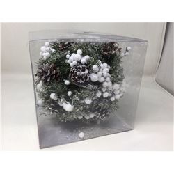 8in Flocked Ball Ornament