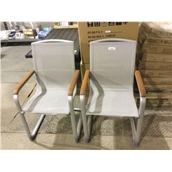 Kingsbury Sturdy Aluminum Frame Armchairs (2 CHAIRS ONLY, INCOMPLETE SET)