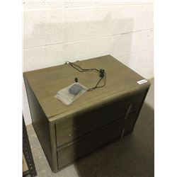 Spindle 2-Drawer with 2 Port USB Charger Nightstand