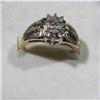 Image 1 : Diamond and 10k gold right hand ring #1279949