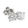 Image 1 : 2.5 carat DIAMOND stud earring round white gold#1280283