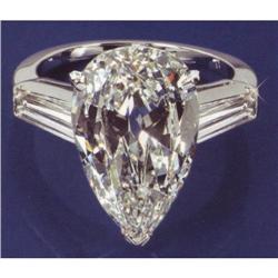 2.10 carat PEAR SHAPE PLATINUM DIAMOND RING #1280458