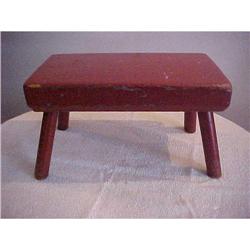 Footstool in red paint #1280591