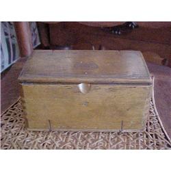 Sewing Machine Oak Folding Parts Box #1280592