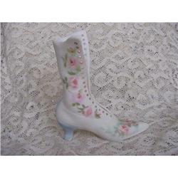 PORCELAIN HIGH TOP BOOT ORNAMENT HAND PAINTED  #1280790