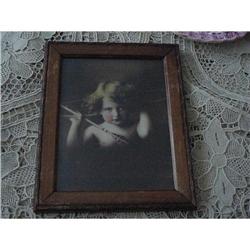 VICTORIAN FRAMED CUPID AWAKE ORIGINAL PRINT #1280831